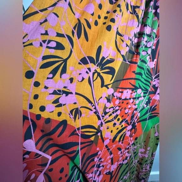 Roopa Pemmaraju X Anthropologie Floral Maxi Halter Beaded Colorful Dress Size XL - Picture 13 of 17